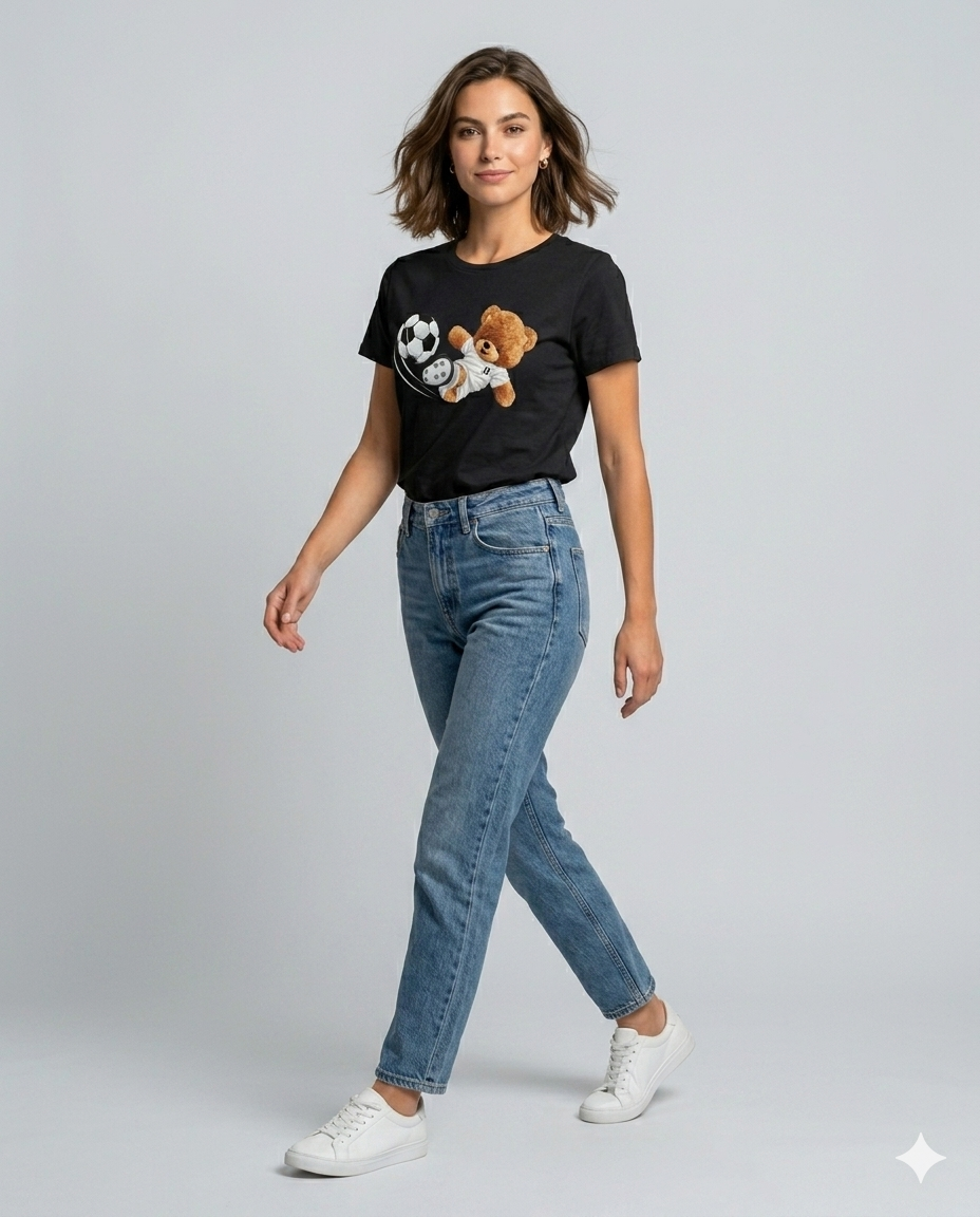 Teddy Bear Graphic T-Shirt for Women
